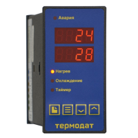 Термодат-10К7-В - одноканальный ПИД-регулятор температуры и аварийный сигнализатор со светодиодными индикаторами