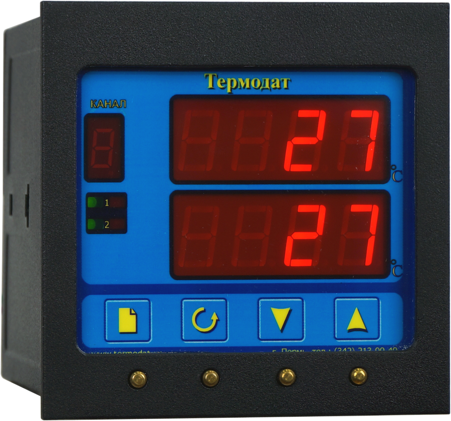 Термодат-13КХ3 - двухканальный ПИД-регулятор температуры и аварийный ...