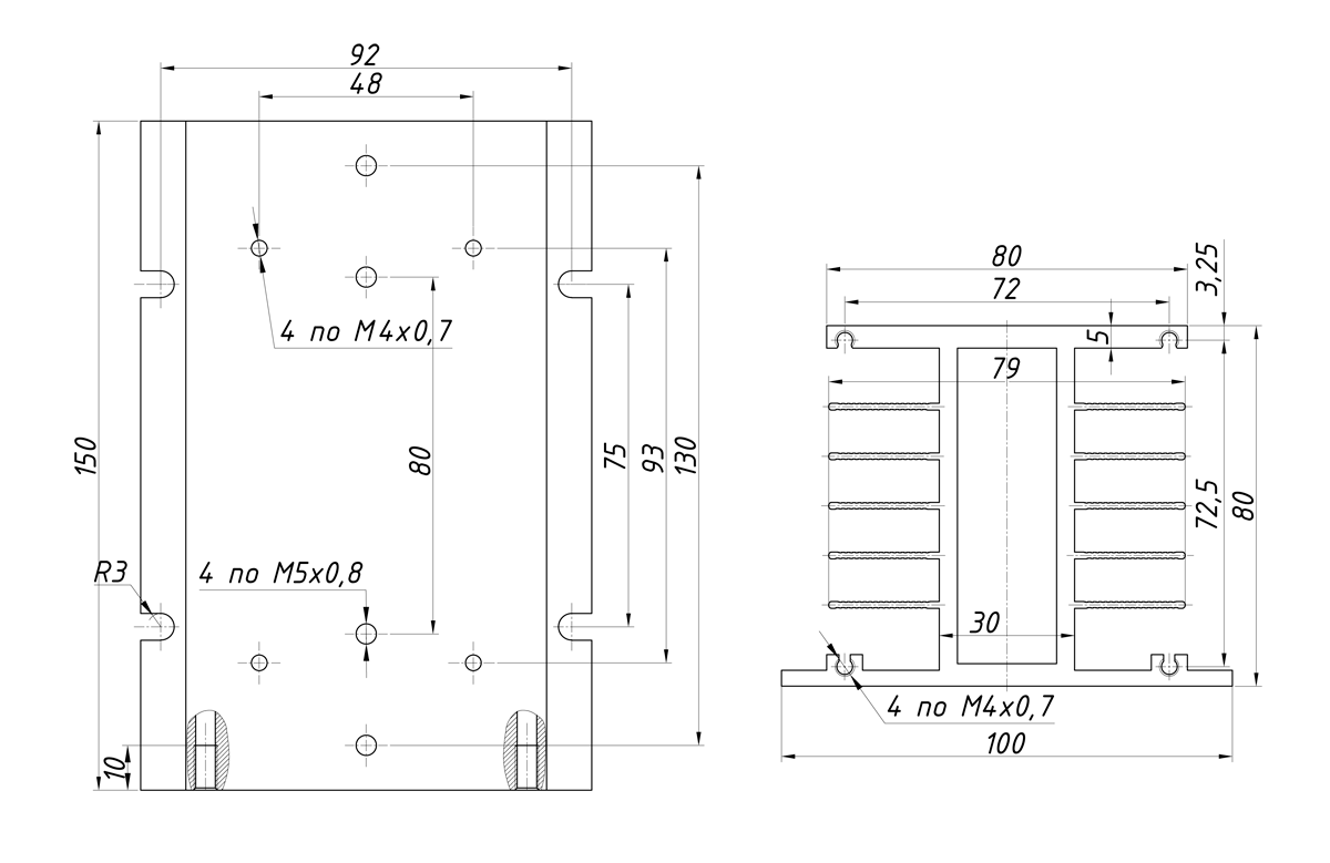 Радиатор охлаждения микросхем. Радиатор для твердотельных реле ртр037 KIPPRIBOR. Ртр036 радиатор охлаждения. Радиатор для твердотельного реле 40а. Радиатор ртр063 чертеж.