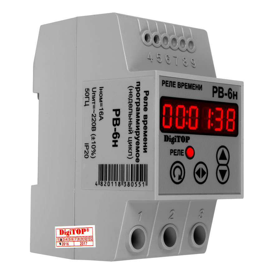 Программируемое реле времени РВ-6н - недельный режим | Приборы контроля ...